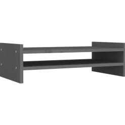 vidaXL skærmholder 50x27x15 cm massivt fyrretræ grå