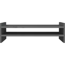 vidaXL skærmholder 50x27x15 cm massivt fyrretræ grå