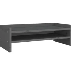 vidaXL skærmholder 50x24x16 cm massivt fyrretræ grå