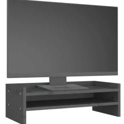 vidaXL skærmholder 50x24x16 cm massivt fyrretræ grå