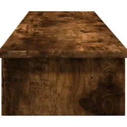 vidaXL skærmstander 100x27x15 cm konstrueret træ røget egetræsfarve