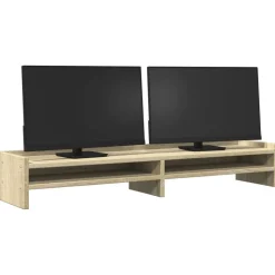 vidaXL skærmstander 100x24x16 cm konstrueret træ sonoma-eg