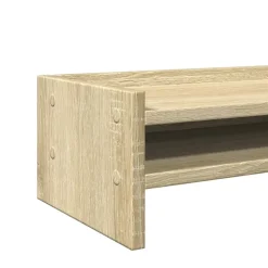 vidaXL skærmstander 100x24x16 cm konstrueret træ sonoma-eg