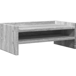 vidaXL skærmstander 42x24x16 cm konstrueret træ grå sonoma-eg