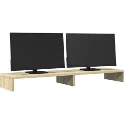 vidaXL skærmstander 100x27x10 cm konstrueret træ sonoma-eg
