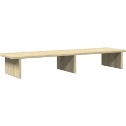 vidaXL skærmstander 100x27x15 cm konstrueret træ sonoma-eg