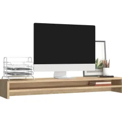 vidaXL skærmstander 100x24x13 cm konstrueret træ sonoma-eg
