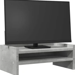 vidaXL skærmstander 42x24x16 cm konstrueret træ betongrå