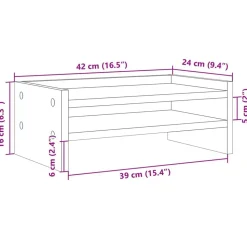 vidaXL skærmstander 42x24x16 cm konstrueret træ betongrå