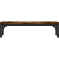 vidaXL skærmstander 55x23x14 cm konstrueret træ røget egetræsfarve