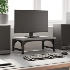 vidaXL skærmstander 37x23x14 cm konstrueret træ grå sonoma-eg