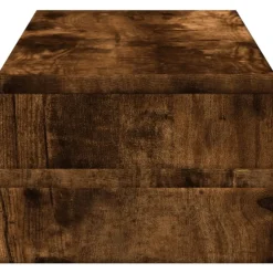 vidaXL skærmstander 54x22x15 cm konstrueret træ røget egetræsfarve