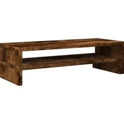 vidaXL skærmstander 54x22x15 cm konstrueret træ røget egetræsfarve