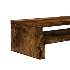 vidaXL skærmstander 54x22x15 cm konstrueret træ røget egetræsfarve