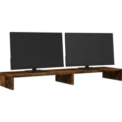 vidaXL skærmstander 100x27x10 cm konstrueret træ røget egetræsfarve