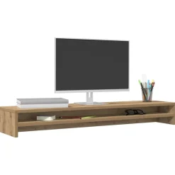 vidaXL skærmstativ kunstnerisk eg 100x24x13 cm konstrueret træ