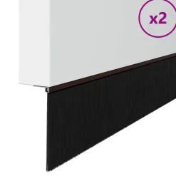 vidaXL Skruemonterede dørbørste tætninger 2 pcs Brun 100 cm