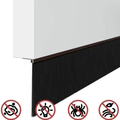 vidaXL Skruemonterede dørbørste tætninger 2 pcs Brun 100 cm