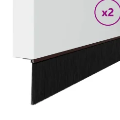 vidaXL Skruemonterede dørbørste tætninger 2 pcs Brun 100 cm