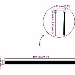 vidaXL Skruemonterede dørbørste tætninger 2 pcs Brun 100 cm
