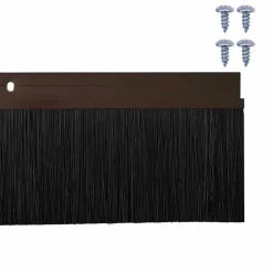 vidaXL Skruemonterede dørbørste tætninger 2 pcs Brun 100 cm