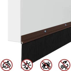 vidaXL Skruemonterede dørbørste tætninger 2 pcs Brun 100 cm