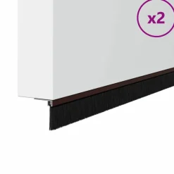 vidaXL Skruemonterede dørbørste tætninger 2 pcs Brun 100 cm