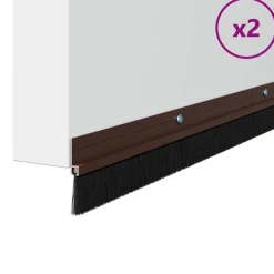 vidaXL Skruemonterede dørbørste tætninger 2 pcs Brun 100 cm