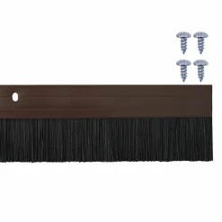 vidaXL Skruemonterede dørbørste tætninger 2 pcs Brun 100 cm