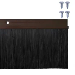 vidaXL Skruemonterede dørbørste tætninger 2 pcs Brun 100 cm