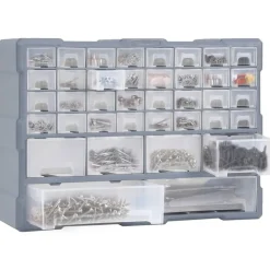 vidaXL skuffereol med 38 skuffer 52x16x37,5 cm