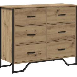 vidaXL Skuffeskab med skuffe 2 pcs Artisan Egetræ 91 x 35,5 x 74,5 cm