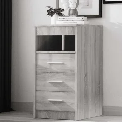 vidaXL skuffeskab 40x50x76 cm konstrueret træ grå sonoma-eg