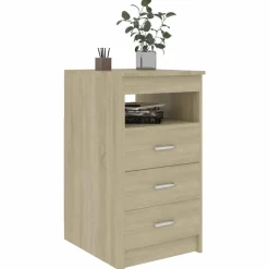 vidaXL skuffeskab 40x50x76 cm konstrueret træ sonoma-egetræsfarvet