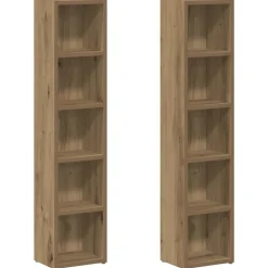 vidaXL smalle reoler 2 stk. 21x16x93,5 cm konstrueret træ kunsteg