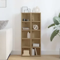 vidaXL smalle reoler 2 stk. 21x16x93,5 cm konstrueret træ kunsteg