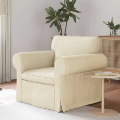 vidaXL Sofa Creme 95 x 82 x 80 cm Stof
