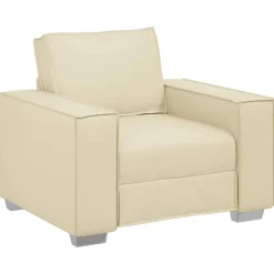 vidaXL Sofa Stol Creme 100 cm Faux læder