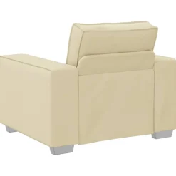 vidaXL Sofa Stol Creme 100 cm Faux læder
