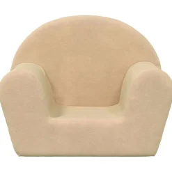 vidaXL sofa til børn blødt plys cremefarvet