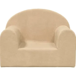 vidaXL sofa til børn blødt plys cremefarvet