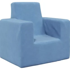 vidaXL sofa til børn blødt plys blå