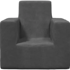 vidaXL sofa til børn blødt plys antracitgrå