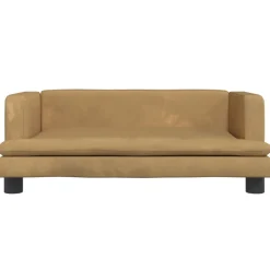 vidaXL sofa til børn 80x45x30 cm velour brun