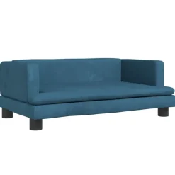 vidaXL sofa til børn 80x45x30 cm velour blå
