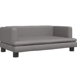 vidaXL sofa til børn 80x45x30 cm kunstlæder grå