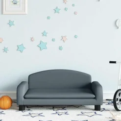 vidaXL sofa til børn 70x45x30 cm stof mørkegrå