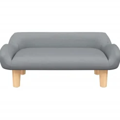 vidaXL sofa til børn 70x40x24 cm stof lysegrå