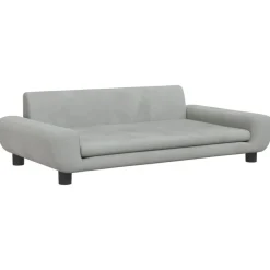 vidaXL sofa til børn 100x54x33 cm velour lysegrå