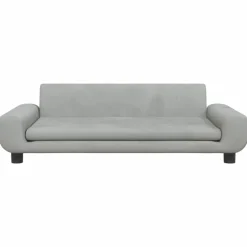 vidaXL sofa til børn 100x54x33 cm velour lysegrå